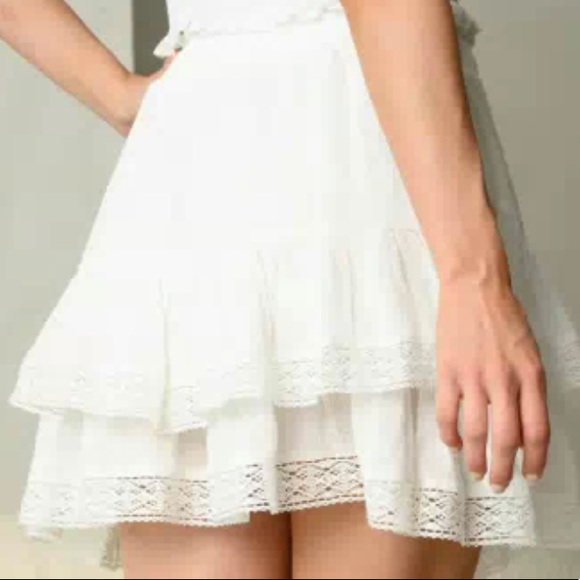 RUFFLE TIERE MINI SKIRT - Picture 2 of 5